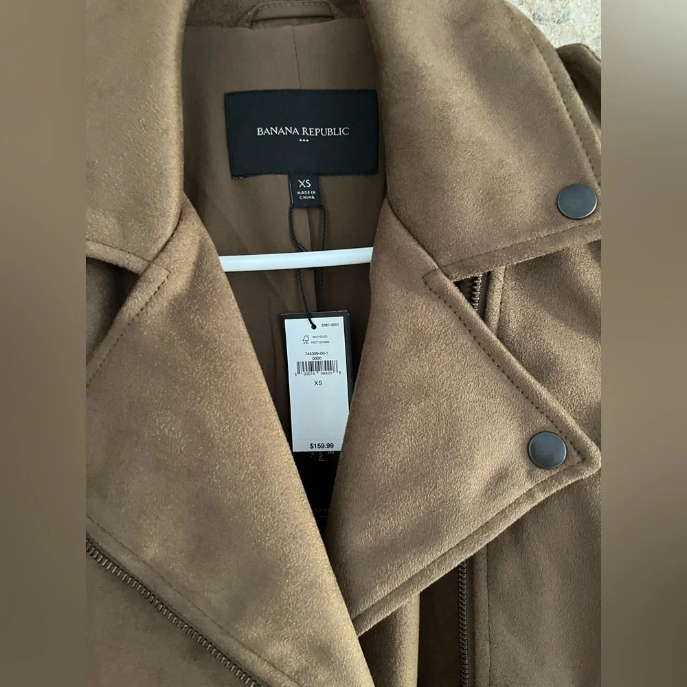 NWOT! Banana Republic Factory Faux Suede Moto Jacket - Picture 4 of 4